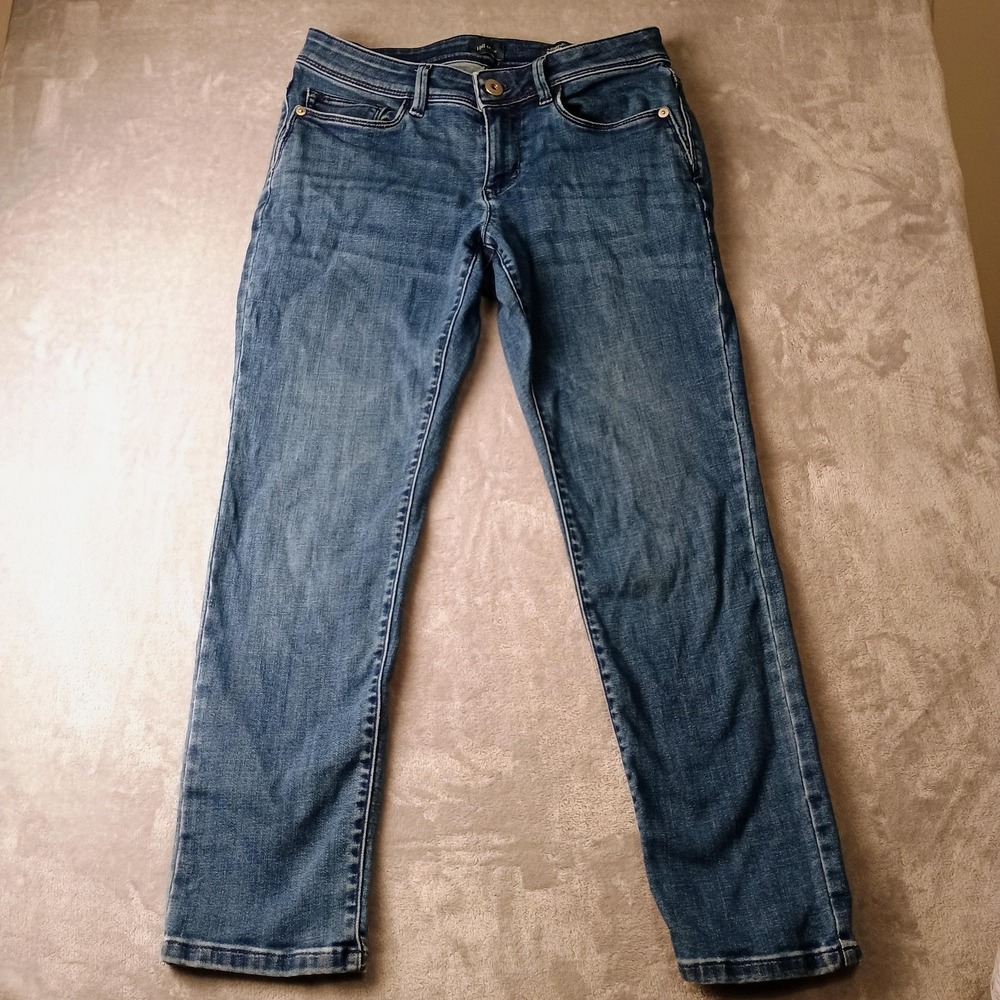 J. Jill Authentic Fit Jeans Womens 4 Blue Slim Ankle 31x25 High Rise‎ Denim